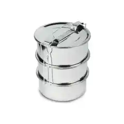 جعبه ناهار آشپزخانه Doğuş 3 تکه استیل تک نفره 12x6 سانتی متر