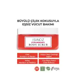 Sinoz Body Scrub Besleyici Arındırıcı Nemlendirici Çilekli Vücut Peelingi 300 gr