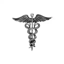 YELLOW CHIMES Brooch for Men Doctors Symbol Lapel Pin Silver Toned Brooch For Men and Women Gift for Doctor