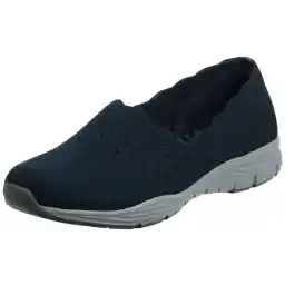 Skechers Women's Seager-STAT-Scalloped Collar, Engineered Skech-Knit Slip-On-Classic Fit Loafer