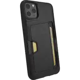 Smartish iPhone 11 Pro Max Wallet Case - Wallet Slayer Vol. 2 [Slim Protective Kickstand] Credit Card Holder (Silk) - Black Tie Affair