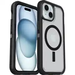 OtterBox Defender XT-hoes voor iPhone 16e, 15, 14, 13 met MagSafe, schokbestendig, valbestendig, ultrarobuust, 5x getest volgens militaire standaard, Zwart