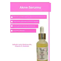 The Touch By Seda Altın Akne Serum - سرم ضد آکنه سالیسیلیک اسید، نیاسینامید، پربیوتیک وی سی سرم ویتامینلی 30 میلی لیتر