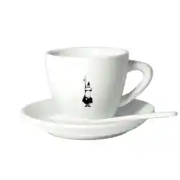 Bialetti Y0TZ099 Institutional Cappuccinokop (met schotel), porselein, 1 stuk (1 stuks)