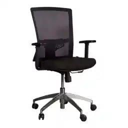 Sleekline T01B Medium Back Ergonomic Mesh Chair Black - W48Cms X D48Cms X H97-108Cms