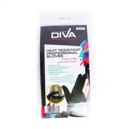 Diva Heat-Resistant Gloves for Beauty Use, Premium Protection for High-Temperature Work, Non-Slip Grip, Flexible Design, Ideal for Hair Styling, Curling, Hairdressing Accessories, Salon Quality