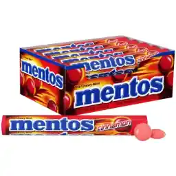 Mentos Holiday Chewy Candy Mint Roll, Cinnamon, Candy for Christmas Stocking Stuffers for Adults & Kids, Party, Non-Melting, 14 Count (Pack of 15)