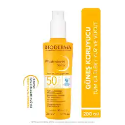 اسپری فتودرم بایودرما SPF50+ ضد آفتاب با محافظت بالا به صورت اسپری برای تمام پوست ها 200 میلی لیتر