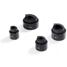 VEVOR Hydraulic Knockout Punch Kit, 4 Pieces 1/2", 3/4", 1", 1-1/4" Conduit Hole Cutter Set, Metal Sheet Driver Tools, KO Tool Kits for Aluminum, Brass, Stainless Steel, Fiberglass and Plastic