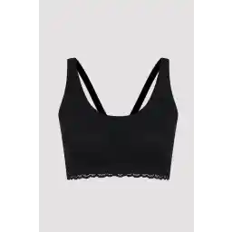 Penti #İzbırakmaz Siyah Invisible Dantel Detaylı Dikişsiz Sütyen