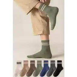 BGK 7 Çift Unisex Çizgili Desenli Uzun Çorap