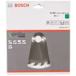 Bosch Professional Accessories Daire Testere Bıçağı, Gri, 160x20/16x2,6 mm, 24, 1 Adet