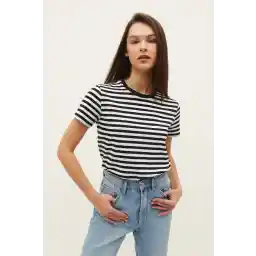 Stradivarius Çizgili Kısa Kollu T-shirt