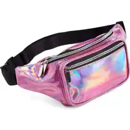 YONO Fanny Pack Holografisch - Heuptasje geschikt voor Festival / Reizen - Telefoontasje Crossbody - Buideltasje voor Dames en Heren - Roze