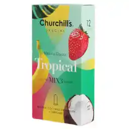 کاندوم ساده چرچیلز مدل Tropical بسته 12 عددی