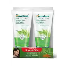 Himalaya Purifying Neem Face Wash 2X150ml - Helps Fight Pimples & Prevent Marks, Reduces Breakouts, Ideal for Oily & Combination Skin