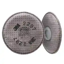 3M P100 Advanced Respirator Filter 2297, 1 Pair, Helps Protect Against Oil and Non-Oil Based Particulates, Nuisance Level Organic Vapor Relief, Mining, Shipbuilding, Abatement, Utilities