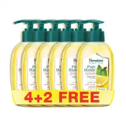 Himalaya Since 1930 PURE HANDS TULSI & LEMON Anti-Bac. HAND WASH 250mlx6