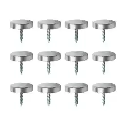 Alise Screw Covers Caps,Decorative Mirror Screws Cap Nails,4/5" Dia SUS 304 Stainless Steel Upholstery Screws Head Covers,Brushed Finish (Pack of 20)