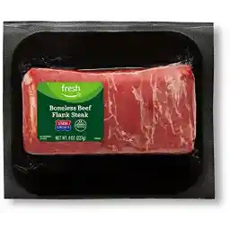 Amazon Fresh Brand, Beef Flank Steak, Boneless, USDA Choice, 8 Oz