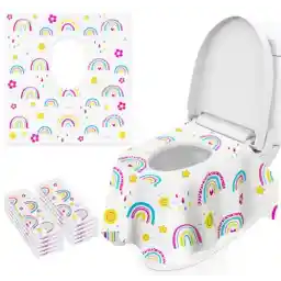 HONGTEYA Toilet Seat Covers Disposable, 20 Pcs Extra Large Disposable Toilet Seat Cover for Kids＆Adults, Travel Essentials for Kids Potty Training, Public Restroom, Plane, Travel