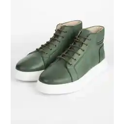 نیم بوت چرم طبیعی مردانه بالون مدل J03