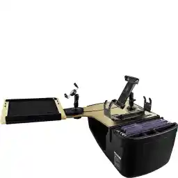 AutoExec AUE18030 AutoExec AUE18030 Reach Desk Back Seat Car Desk Birch Finish with Phone Mount and Printer Stand
