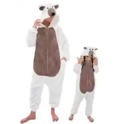 GONAAP Adult Onesie Pajamas Sherpa Animal One Piece Cosplay Costume for Women Men