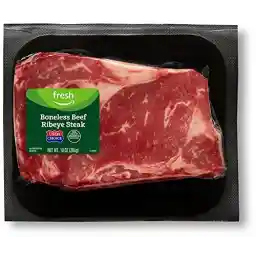 Amazon Fresh Brand, Beef Ribeye Steak, Boneless, USDA Choice, 10 oz