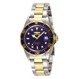 Invicta Pro Diver 8935 Horloge - Waterdicht - Analoog - Quartz Uurwerk - Roestvrij Staal met blauwe Wijzerplaat - 37mm