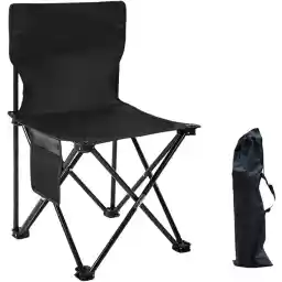 Portable Folding Camping Chair with Carry Bag for Adults, Folding Chair, Collapsible Anti-Slip Padded Oxford Cloth Stool for Beach, Hiking, Fishing, Gardening