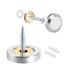 uxcell Mirror Screws Decorative Cap Cover Nails Polished Stainless Steel 25mm 8pcs