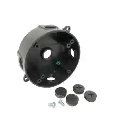 Sealproof 5 Hole 1/2-Inch Holes Weatherproof Round Electrical Outlet Box with 5 Outlet Holes, 1/2" Dia, UL Listed, Bronze