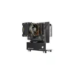 OCPC Mini Itx Case, Hydra Italy Mini Itx Pc Case, Open Air Pc Case Built Entirely Out of Stainless Steel with Machined Aluminum Feet, SFX and Mini2 Itx Open Frame Computer Case - Black