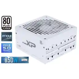 SAMA XP 850w ATX Power Supply PSU For Gaming Computer PC Power Supply Unit White - 80 Plus Platinum Gold - ATX 3.0 & PCIe 5.0 Compliant - Fully Modular - Low Noise Intelligent ECO Silent Fan