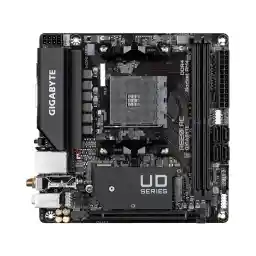 GIGABYTE A520I AC mITX AM4 Direct 6 Phases Digital PWM with 55A DrMOS, GIGABYTE Gaming GbE LAN, Intel WiFi+Bluetooth, NVMe PCIe 3.0 x4 M.2, 3 Display Interfaces, Q-Flash Plus, RGB Fusion 2.0, Motherboard