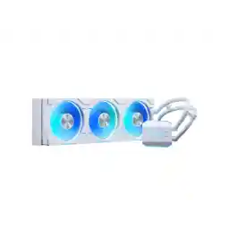 Phanteks Glacier One 360D30 Premium D-RGB AIO Liquid CPU Cooler, DRGB Pump Cap Design, 3x D30 120mm PWM D-RGB Fans, White
