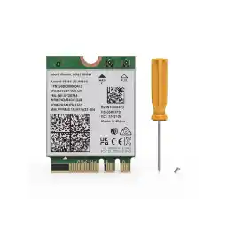 WAVLINK WiFi 6E Wireless Card Intel AX210 Tri-Band 5400Mbps 2.4GHz/5GHz/6GHz Network Adapter with Bluetooth 5.3 for Laptop, Ultra-Low Latency, Support Windows 10/11 (64bit) M.2/NGFF