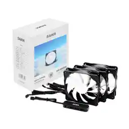 SAMA SF100 3 in1 Case Fans 120mm 12V 3Pin High Airflow Lower Noise Fan Set With Fan Hub