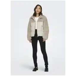 Only Krem Kadın Mont ONLWANJA FUR PUFFER MIX JACKET CC O