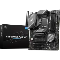 MSI B760 GAMING PLUS WIFI LGA 1700 (280) DDR5 ATX Motherboards - Intel, SATA 6Gbps, Wi-Fi 6E, Bluetooth 5.3, 7.1 HD Audio, PCIe 4.0 x16, 2.5G LAN MSI B760 GAMING PLUS WIFI LGA 1700 (280) DDR5 ATX Motherboards - Intel, SATA 6Gbps, Wi-Fi 6E, Bluetooth 5.3, 7.1 HD Audio, PCIe 4.0 x16, 2.5G LAN