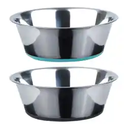 PEGGY11 Deep Stainless Steel Anti-Slip Dog Bowls - 2-Pack, 3 Cups
