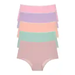 Nicoletta Kadın Külot 5 Li Paket Yüksek Bel Pamuklu Likrali Somon