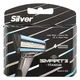 تیغ یدک 4 عددی مدل اسمارت3 | سیلور