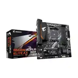 GIGABYTE B550M AORUS ELITE AX (rev 1.3) AM4 AMD B550 Micro-ATX Motherboard with Single M.2, SATA 6Gb/s, USB 3.2 Gen 1, Realtek GbE LAN, PCIe 4.0