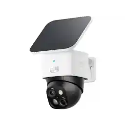 eufy Security SoloCam S340, Solar Security Camera, Wireless Outdoor Camera, 360° Surveillance, No Blind Spots, 2.4 GHz Wi-Fi, No Monthly Fee, HomeBase S380 Compatible