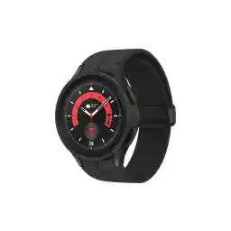 SAMSUNG Galaxy Watch Pro 5 45mm LTE Smartwatch w/ Body, Health, Fitness and Sleep Tracker, Improved Battery, Sapphire Crystal Glass, GPS Route Tracking, Titanium Frame, US Version, Black