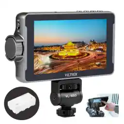 VILTROX DC-550 PRO Touchscreen Camera Video Monitor, 5.5 Inch 1200nits 4K HDMI in/Out Video Field Monitor Kit with Battery - On-Camera Touchscreen Monitor, 3D LUT, 1920X1080