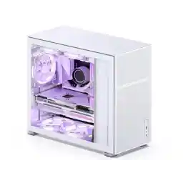 JONSBO D41MESH WHITE ATX Computer Case, Tempered Glass-1 Side,Support MB ATX/M-ATX ,Support GPU RTX 4090(335-400mm),360/280/240AIO,Power ATX/SFX:100mm-220mm,Multiple Tool-free Design, White