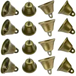 Maydahui 35 PCS Vintage Bronze Jingle Bells (1.7 X 1.5 Inches) for Dog Doorbell Potty Training Housebreaking Making Wind Chimes Christmas Bell